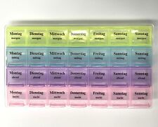 Pillendose Pillenbox Pillenturm Tablettenbox Medikamentenbox 7 Tage 4 Fächer