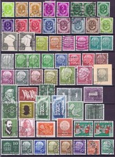 BRD 1951 - 1971 Lot, gestempelt (6 Karten A4)