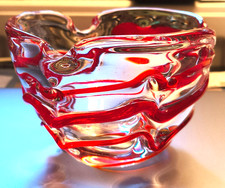 Seltene finnische Glasschale /Designerstück/ mundgeblasen /