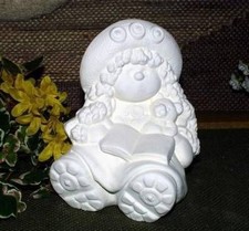 G-3092-LÖ- GARE - Gießform für Flüssigton - gebraucht -Mädchen-Button-Puppe-18cm