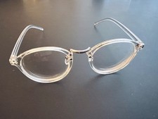 Brille Damen Kunststoff transparent rund Panto mit +2 Gläsern NEU