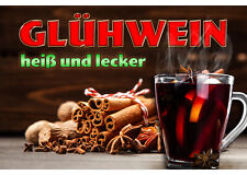 Banner oder Aufkleber GLÜHWEIN PVC-Banner Spanntransparent Weihnachtsmarkt Xmas