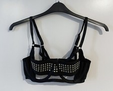 NEU Asos Bralette 75C / 34C Schwarz Nieten