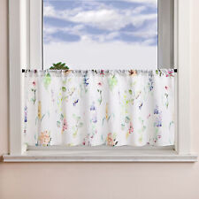 Bedruckt Scheibengardine Blumenmuster Küche Kurzstore Landhausstil Bistrogardine