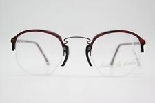Vintage Brille Robert la Roche 144 Weinrot Schwarz Silber Halbrand eyeglasses