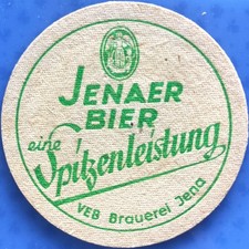 Alter Bierdeckel VEB Brauerei Jena um 1954