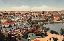 Postkarte Kiel, Panorama vom