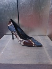 Neuwertige GIL PETERSON Pumps Gr 40 blau creme High Heels Stilettos Schuhe #1807