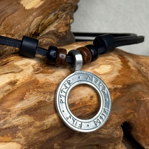 Leather necklace men chain - necklace, men's