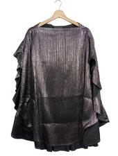 TALBOT RUNHOF Abendkleid Damen Kleid Gr. DE 42 lila-silberfarben Glanz-Optik