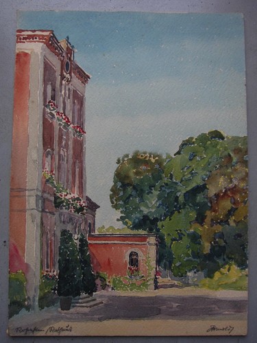 Rosenheim rathaus aquarell - rathaus,,