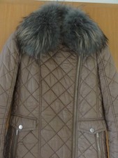 Steppjacke von Luisa Cerano Gr.38 hellbraun mit Echtpelz