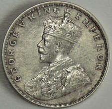 Indien 1 Ruppe 1916, Silber
