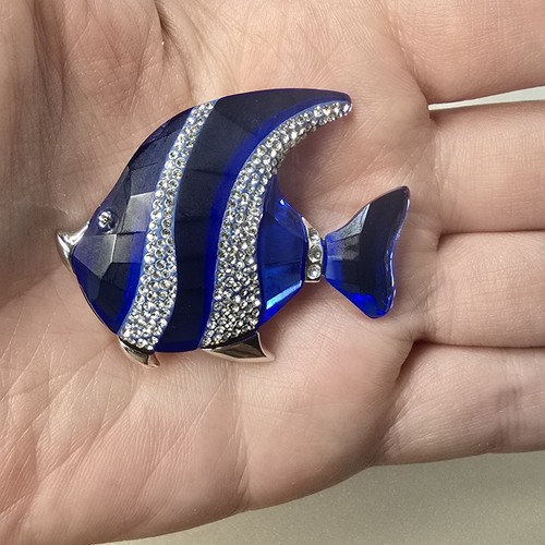 Swarovski fisch brosche - swarovski,