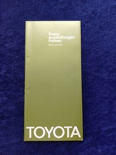 Toyota preisliste farben - toyota,