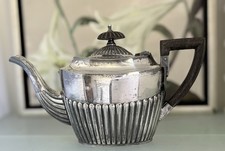 Teekanne England antik Silberauflage Sheffield Queen Anne Tea for two Jugendstil