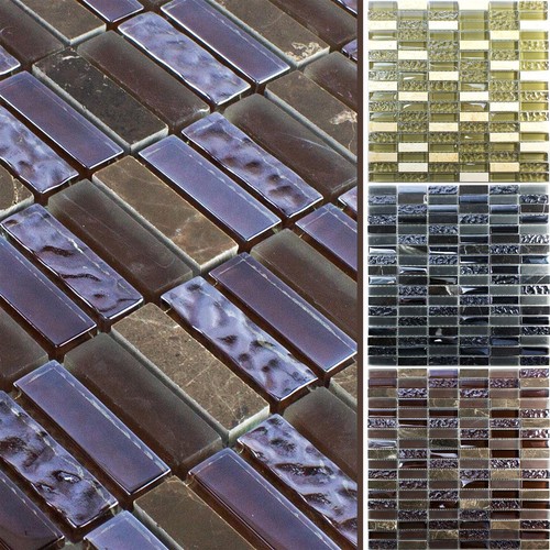 Glas naturstein mosaik fliesen - glas,