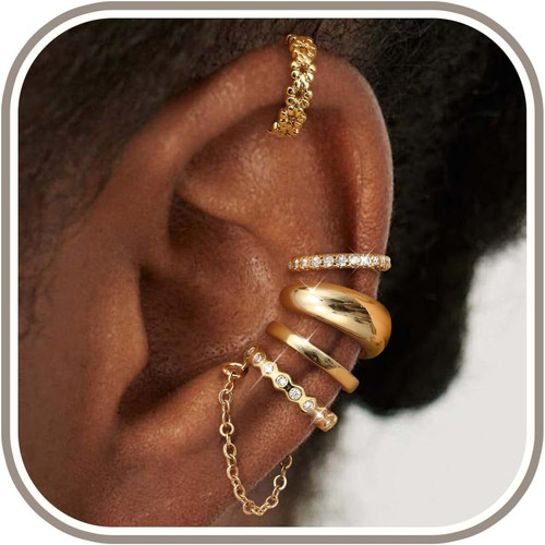 Ear cuff gold für - cuff, 5paar