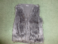 Yessica C&A Damenweste Webpelz  wie silberfuchs  grau Gr 38/40 M super flauschig