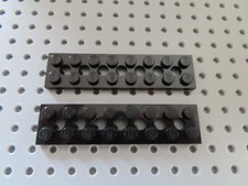 LEGO 2 x Technic Platte Lochplatte 3738 2x8 7 Löcher schwarz
