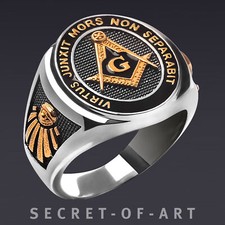 Masonic Freimaurer Ring Silber