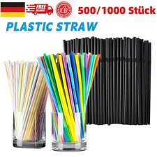 500/1000x Flexible Trinkhalme, Strohhalme in verschiedenen， 500 Wiederverwendbar