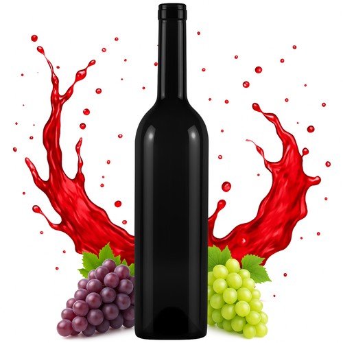 Schwarze bordeaux glasflasche - schwarze, bordeaux-glasflasche