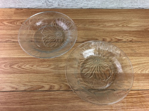 Paar flache klarglasschalen - paar,