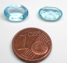 2 x Schmucksteine Aquamarin