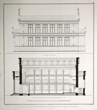 Berlin Architektur Kirche Schinkel Original Umrissradierung Thiele 1835 2