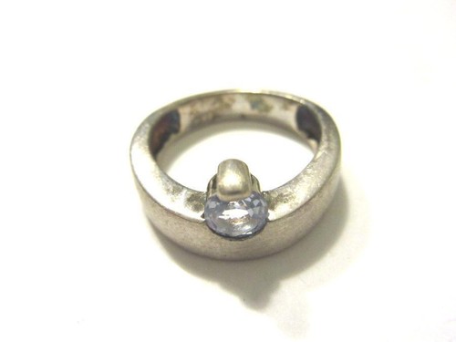 Silberring mit hellblauem