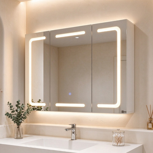 Spiegelschrank mit led - spiegelschrank,