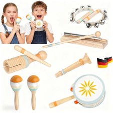 Musikinstrumente für Kinder Kinderspielzeug ab 2Jahre Holzspielzeug Schlagzeug