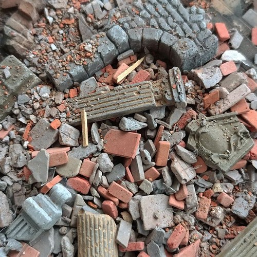Diorama gebäuderuinen - diorama,