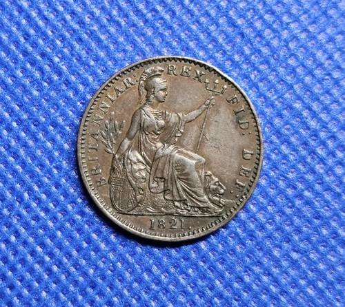 1821 farthing george - george, iv