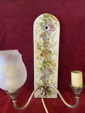 Les Brains Porcelaine de Paris France Wandleuchter Lampe