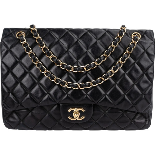 Chanel quilted lambskin maxi - quilted,