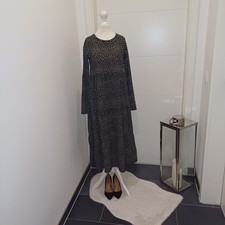 Neu maxikleid Oversize 36 blusenkleid schwarz weiß Stufenkleid TopZustand