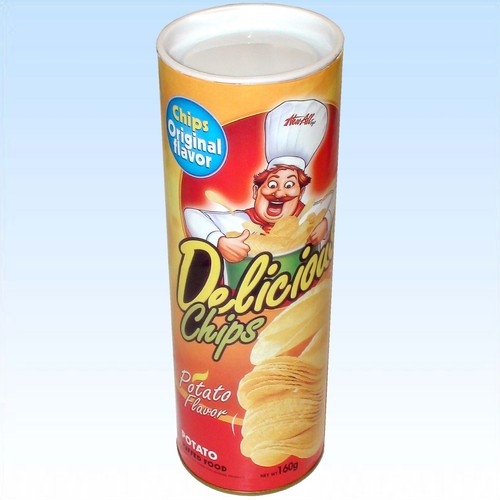 Große chipsdose mit - große,