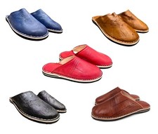 Leder Babouches mit runder