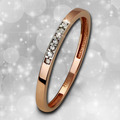 Damen gold ring 333er rosegold - damen,