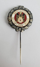 Alte Anstecknadel Deutscher Schützenbund 25 Jahre, 800 Silber, emaillierter Pin