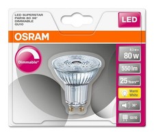 Osram GU10 LED Reflektor Lampe Warmweiß PAR16 Leuchtmittel Spot 80W dimmbar