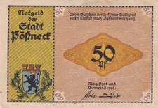 Notgeld - 50 Pfennig - Pößneck - Stadt Pößneck - Arbeitsplätze Setzerei - 1921 