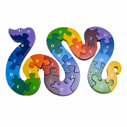 Alphabet holzpuzzle schlange - holzpuzzle,