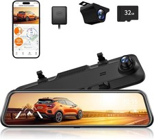 12 Zoll 2.5K Dual Spiegel Dashcam mit Rückfahrkamera 5.8 GHz WiFi & GPS