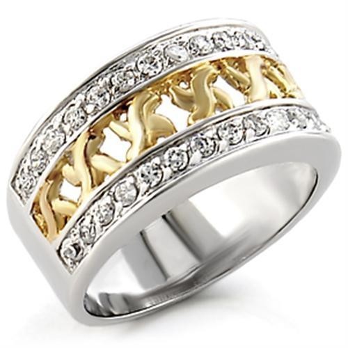 Gold sterling silber ring band - gold,