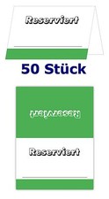50 x Tischkarten Tischaufsteller reserviert Namenskarte grün TK-102 Gastronomie