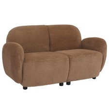 B-Ware 2er-Sofa MCW-P33, Stoff/Textil Chenille (330 g/m²) Öko-Tex, braun