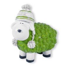 Buntes Deko Schaf grün mit